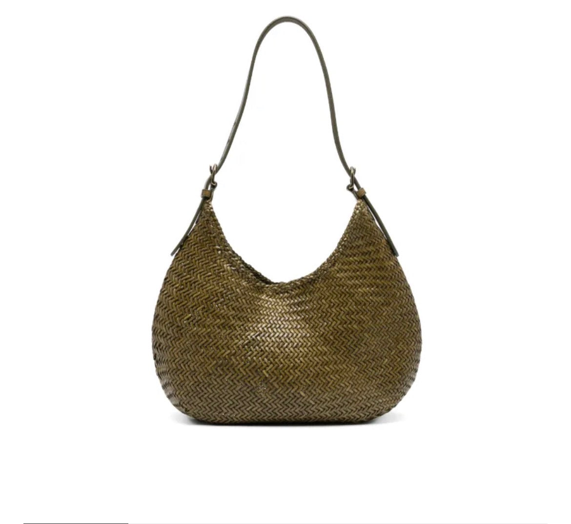 Sac à bandoulière en cuir tressé marron fauve Next | La Redoute